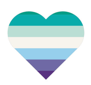 Gay Pride Flag Heart Sticker