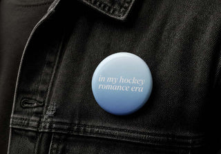 In My Hockey Romance Era Button Pin