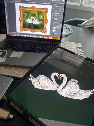 Swans Find Love Crewneck Sweatshirt