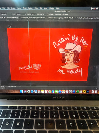 Puttin the Ho in Howdy Greeting Card
