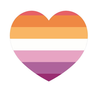 Lesbian Flag Heart Sticker