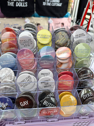 Read Queer Stories Button Pin