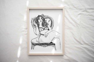 On Her Throne Art Print