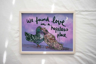 Pigeons in Toronto Art Print