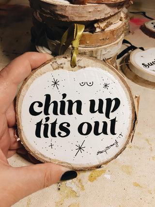 Custom Lettered Wood Ornament